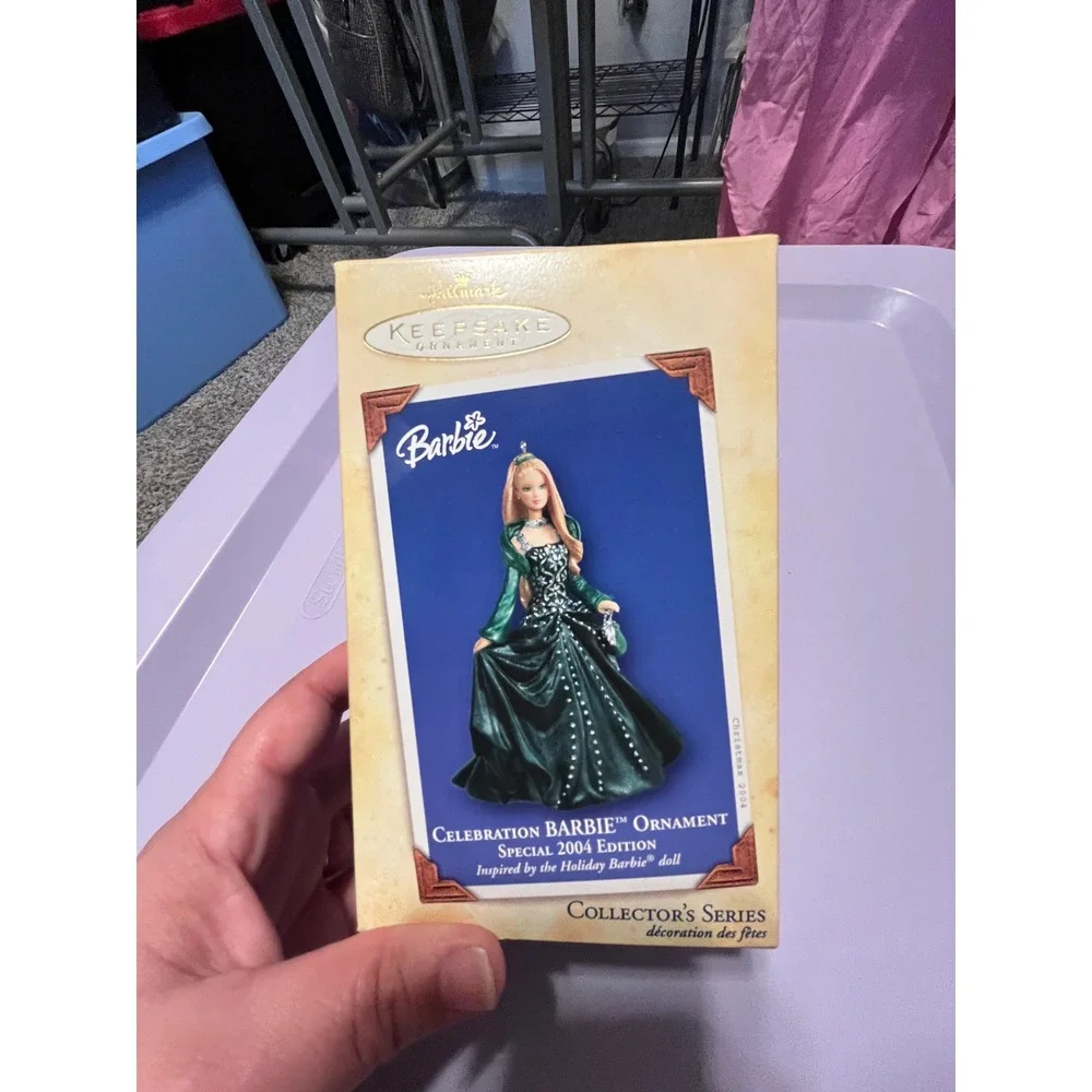 Hallmark Keepsake Celebration Barbie Ornament Special 2004 Edition Green Gown